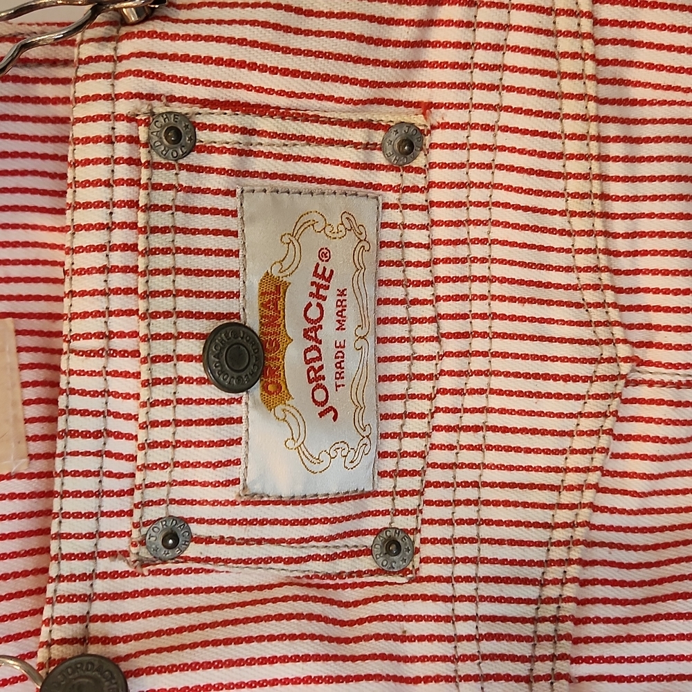 Jordache red and white striped shoulder bag, gently used. - Picture 2 of 4